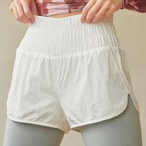 Free People Movement The‎ Way Home Shorts Women's Size Medium White High Waist